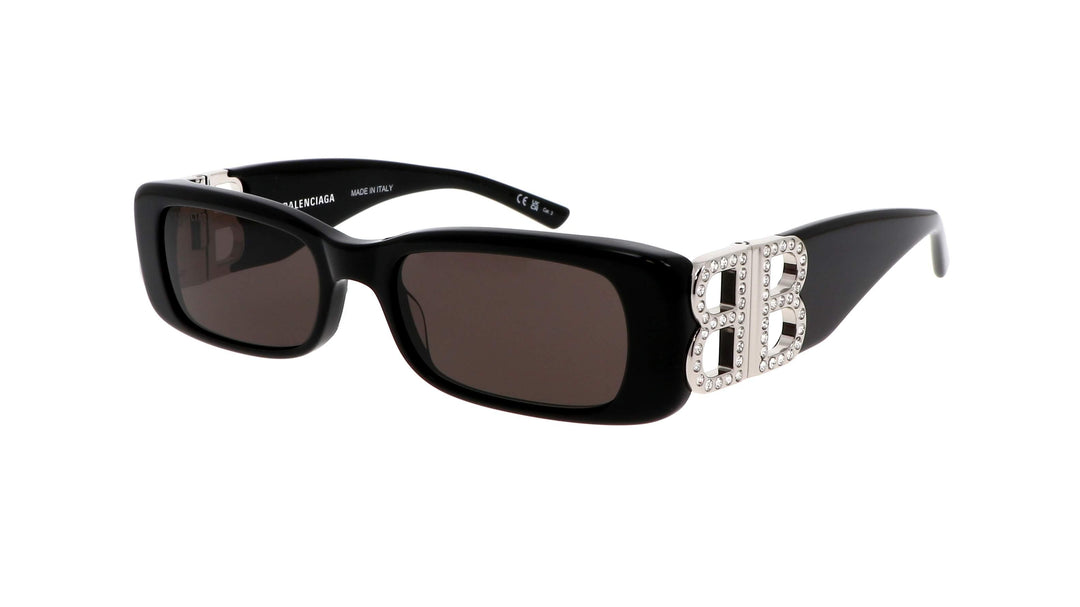 BRAND NEW BALENCIAGA BB0096S Black/Gold/Grey Unisex Sunglasses Amazon.com: Balenciaga Grey Rectangular Ladies Sunglasses  main image 3