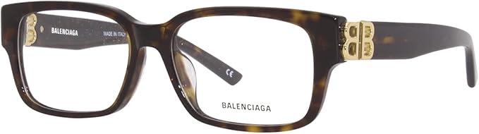 Balenciaga BB0105O-Eyeglasses-Havana/Gold-Demo Lenses-