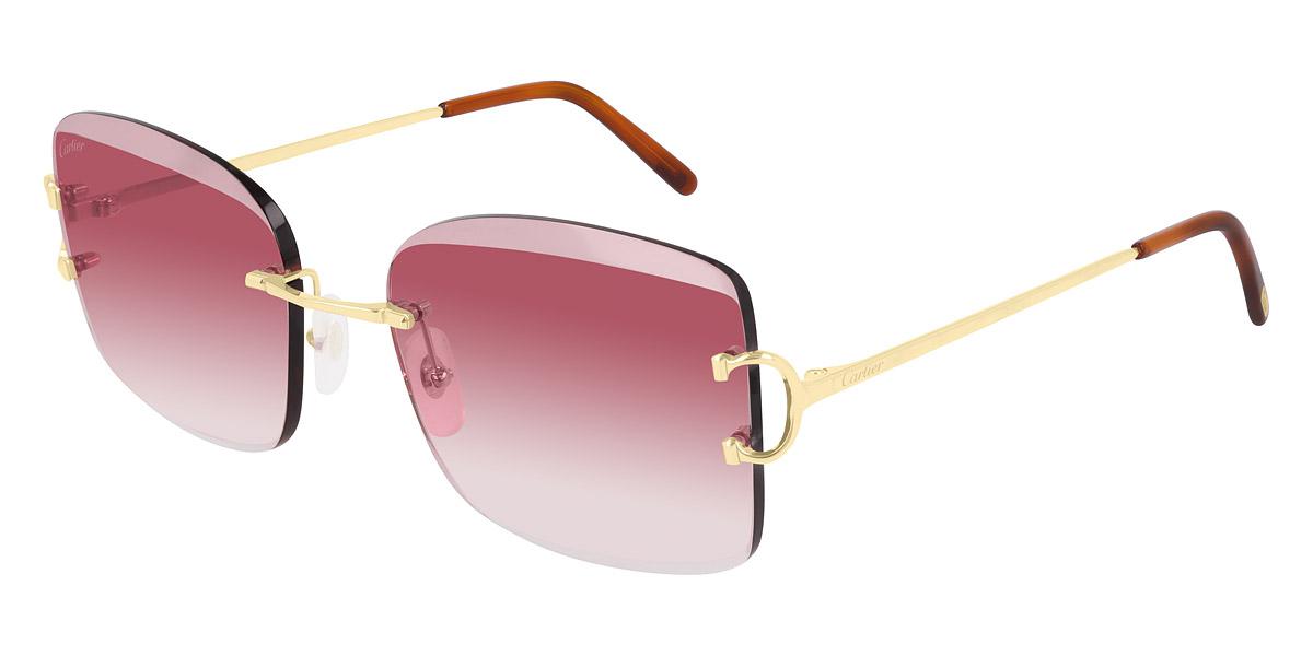 Cartier CT0007RS-Sunglasses-Gold-Red-