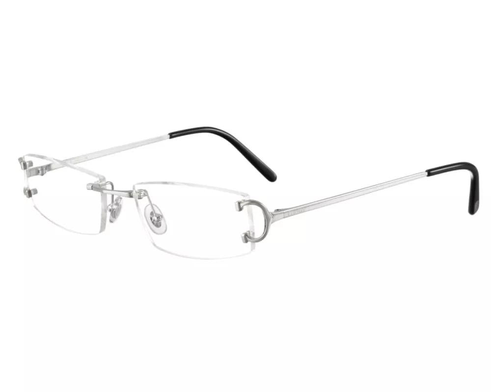 Cartier CT0092O-Eyeglasses-Silver-Demo Lenses-