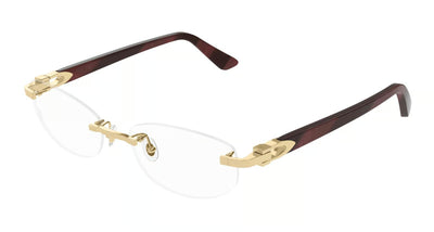 Cartier CT0318O-Eyeglasses-Gold/Burgundy-Demo Lenses-