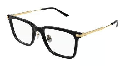 Cartier CT0384O-Eyeglasses-Black/Gold-Demo Lenses-