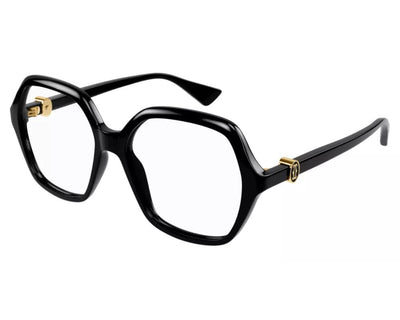 Cartier CT0492O-Eyeglasses-Black-Demo Lenses-