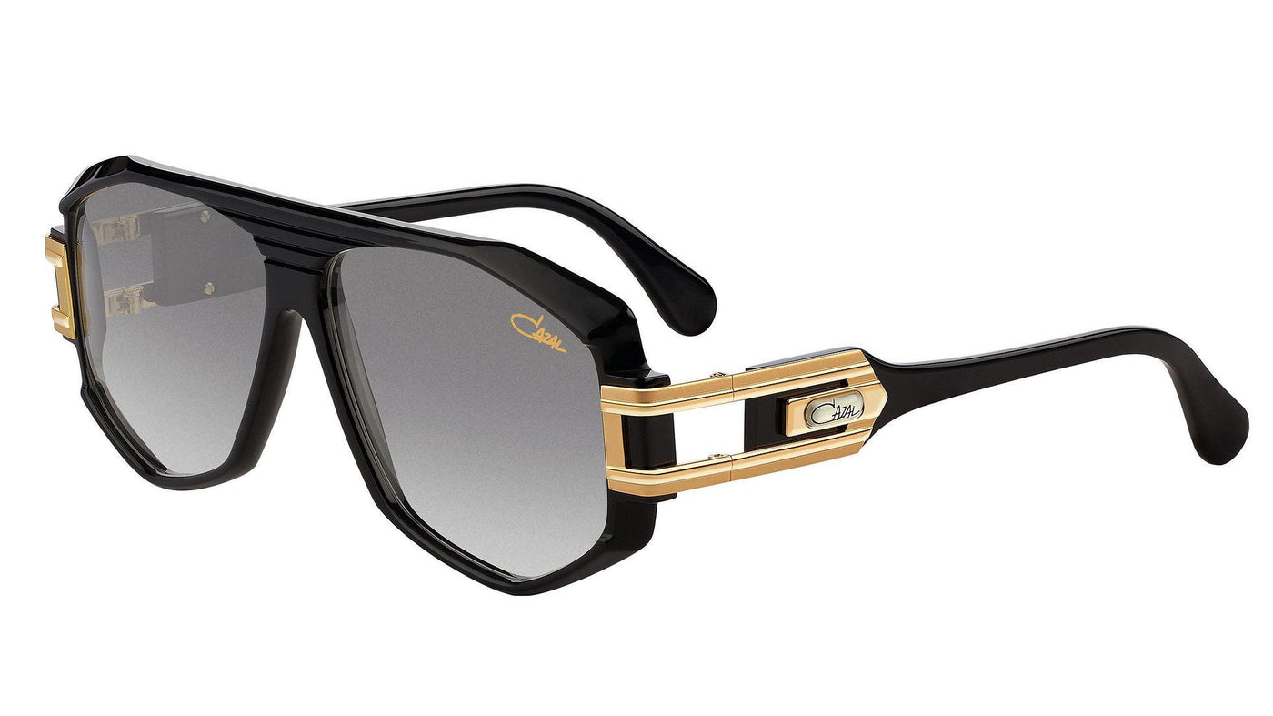 Cazal 163/3-Sunglasses-Black-Gold-Grey Gradient-