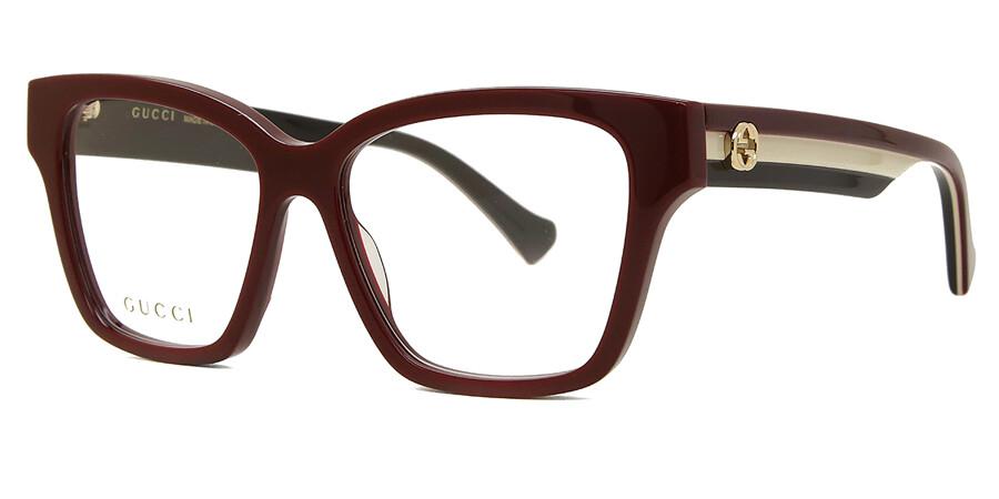 Clearance GG1302O-Eyeglasses-Burgundy-Demo Lenses-