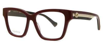 Clearance GG1302O-Eyeglasses-Burgundy-Demo Lenses-