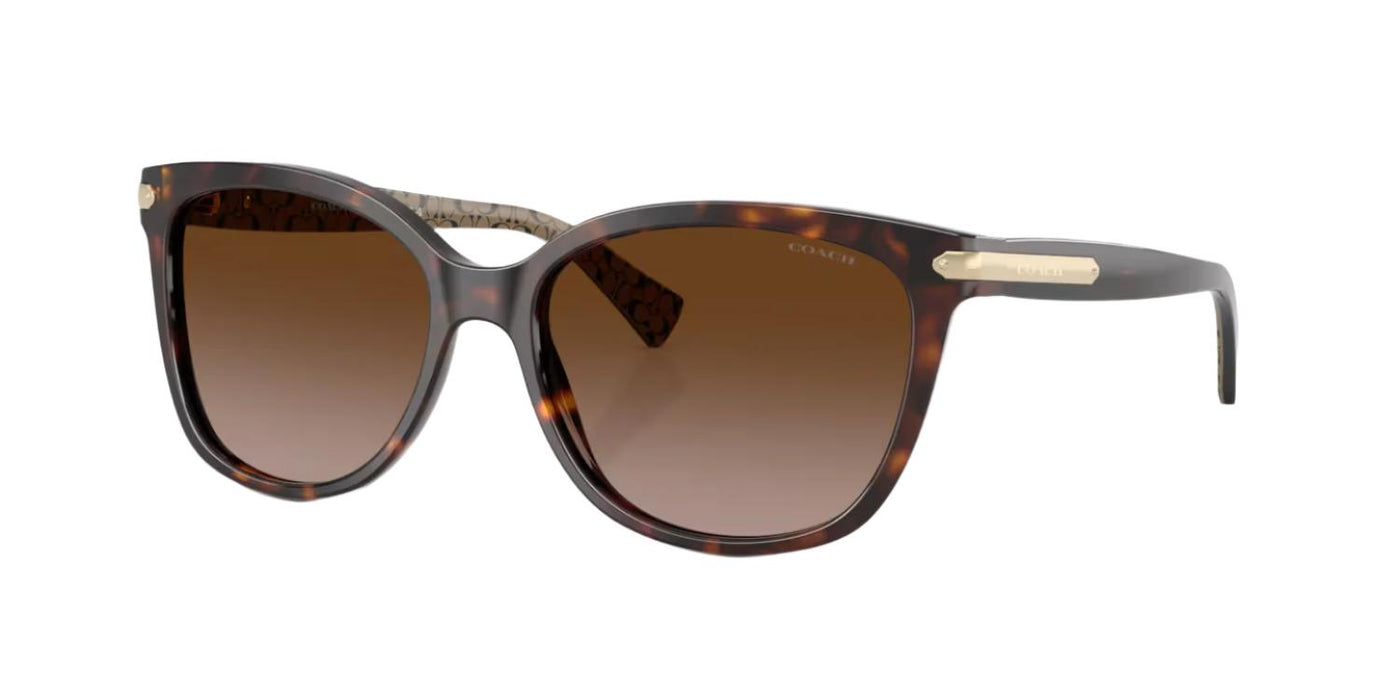Coach HC8132-Sunglasses-Dark Tortoise-Brown Gradient-