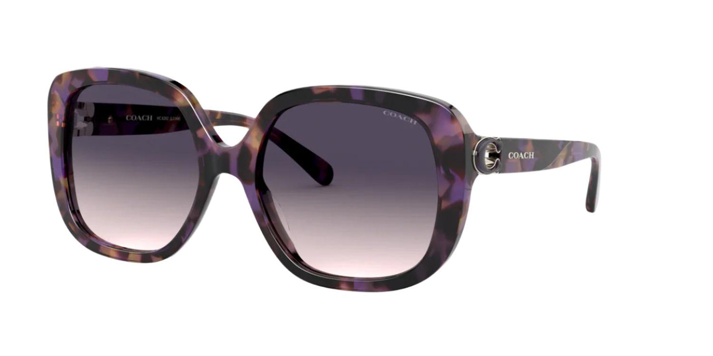 Coach HC8292-Sunglasses-Purple Tortoise-Purple Pink Gradient-
