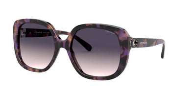 Coach HC8292-Sunglasses-Purple Tortoise-Purple Pink Gradient-