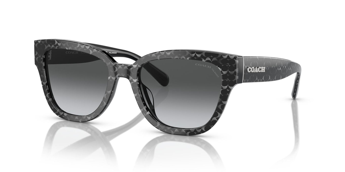 Coach HC8379U-Sunglasses-Black-Grey Gradient Polarized-