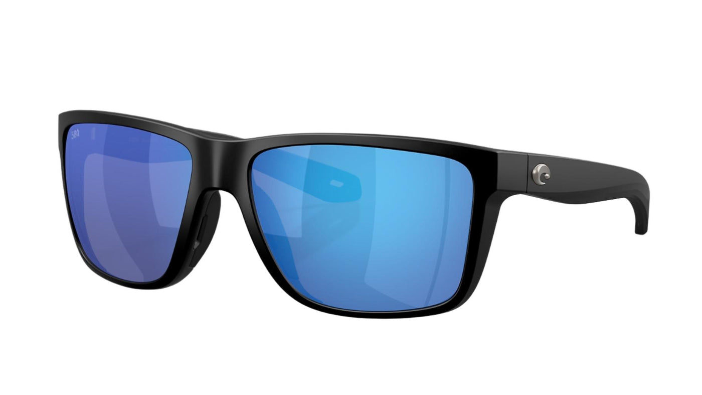 Costa Broadbill II-Sunglasses-Matte Black-Blue Mirror Polarized-Glass