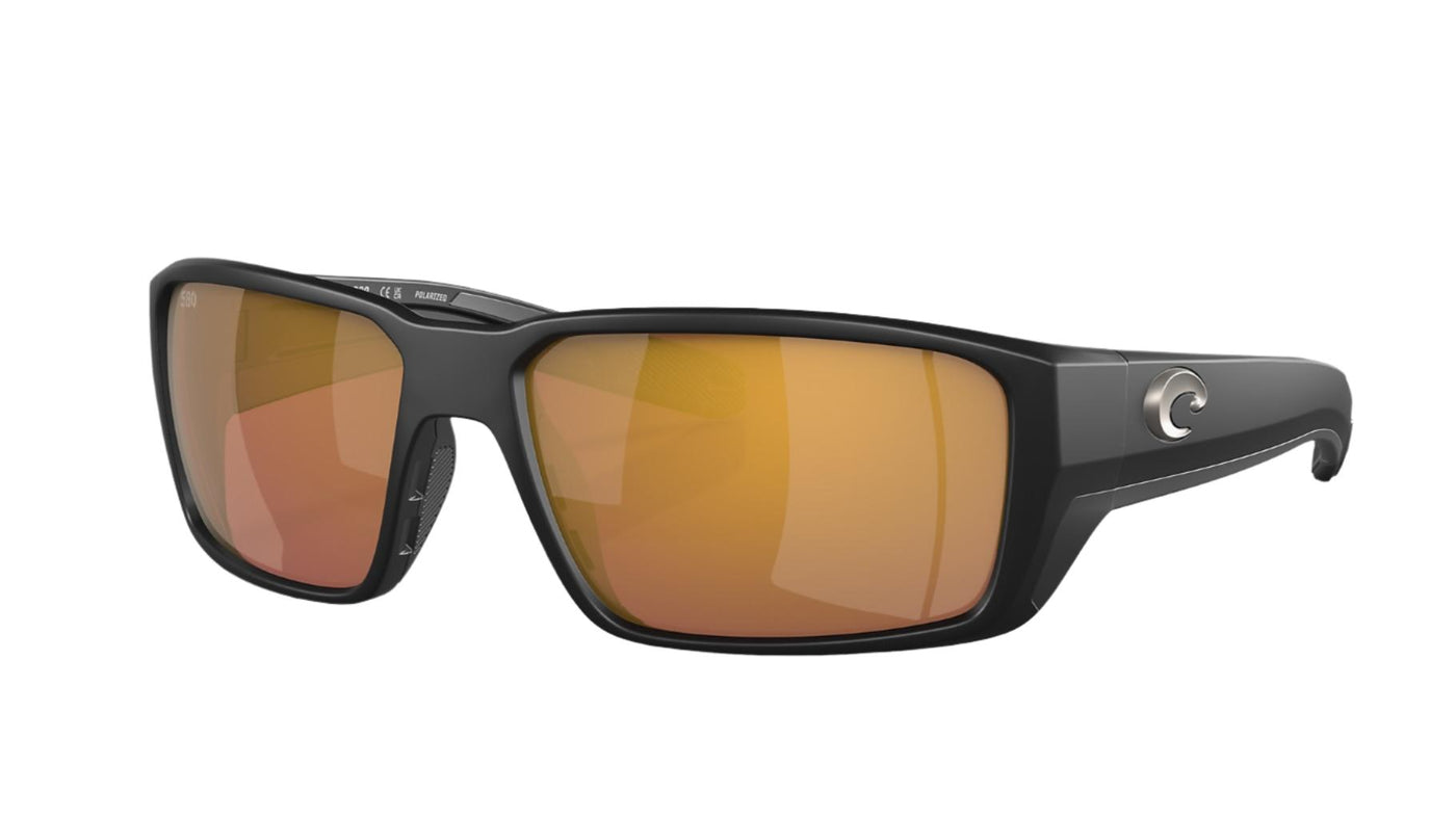 Costa Fantail PRO-Sunglasses-Matte Black-Gold Mirror Polarized-Glass
