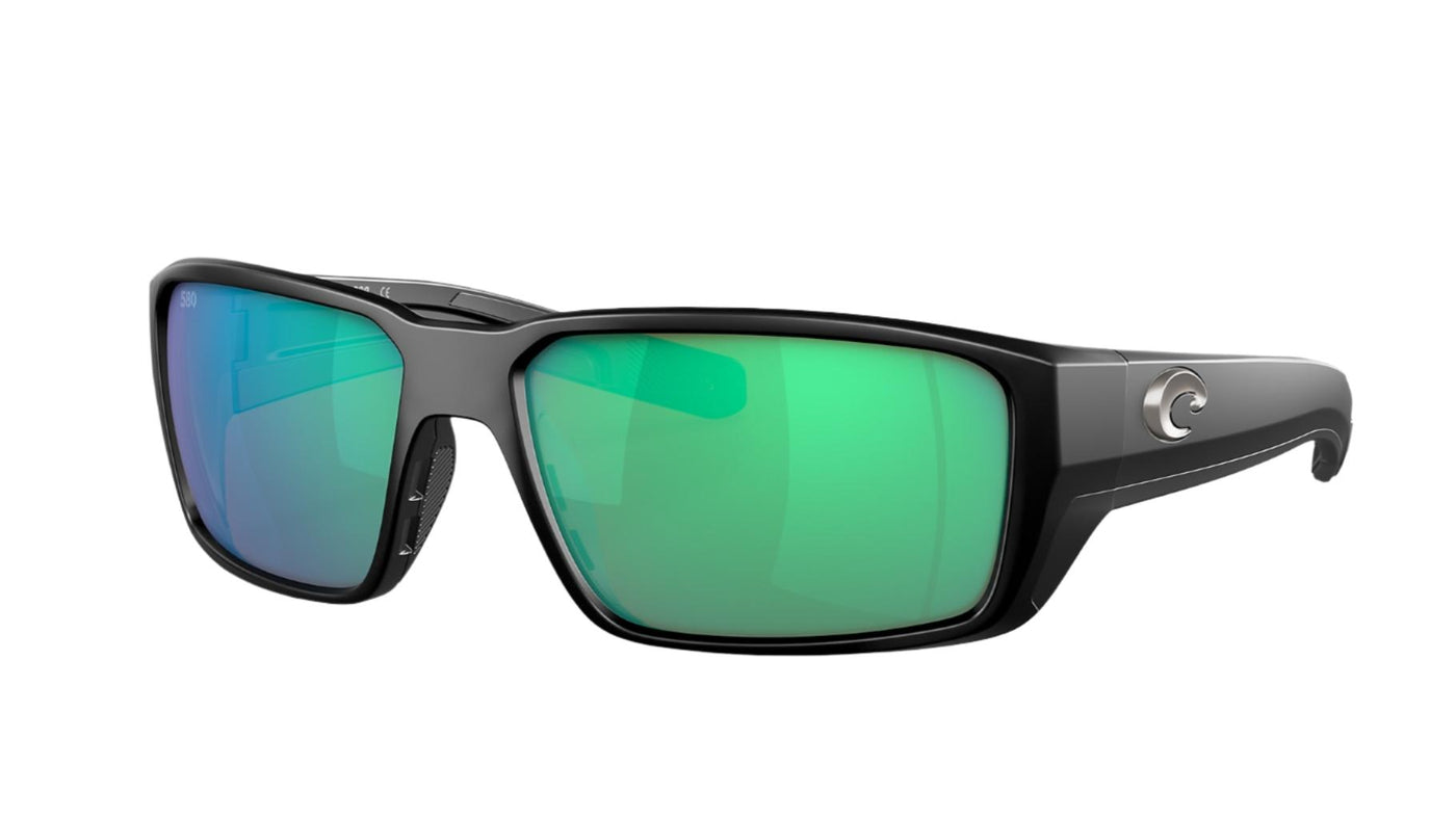 Costa Fantail PRO-Sunglasses-Matte Black-Green Mirror Polarized-Glass