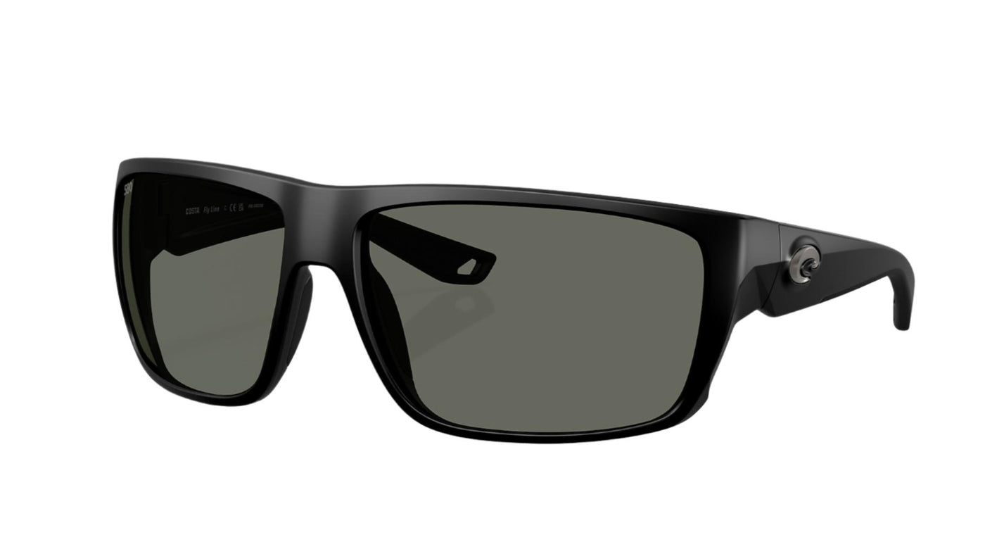 Costa Fly Line-Sunglasses-Matte Black-Gray Polarized-580G
