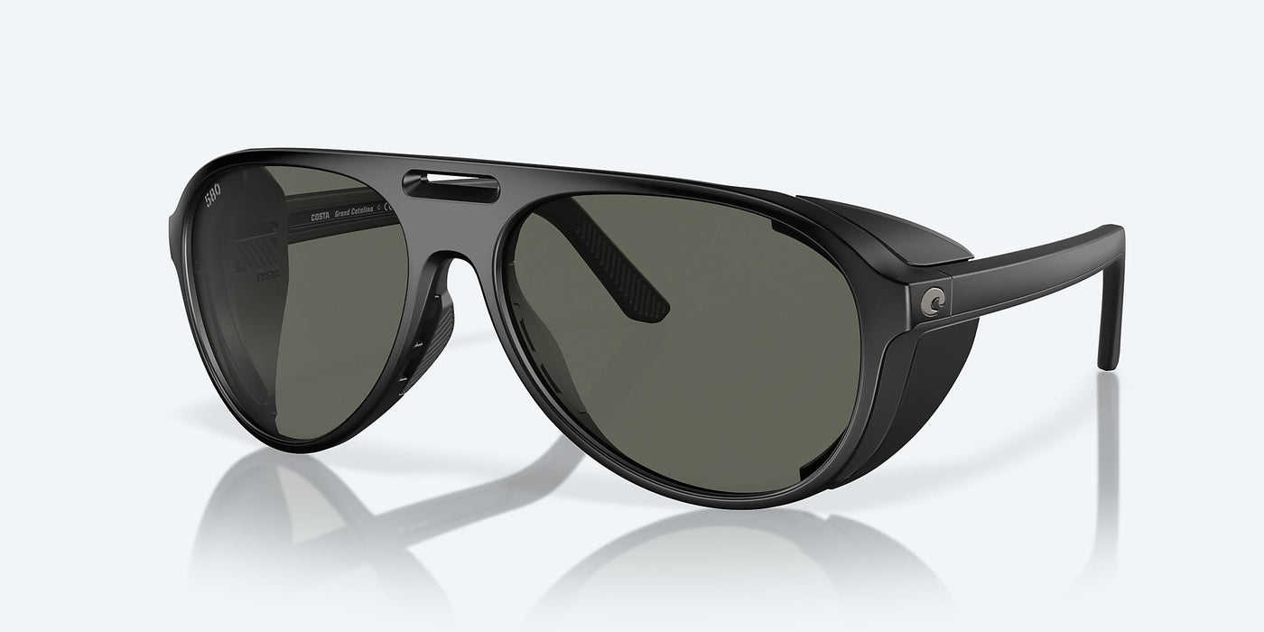 Costa Grand Catalina-Sunglasses-Matte Black-Gray Polarized-Glass