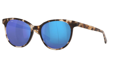 Costa Isla 2008-Sunglasses-Shiny Tiger Cowrie-Blue Mirror Polarized-Glass
