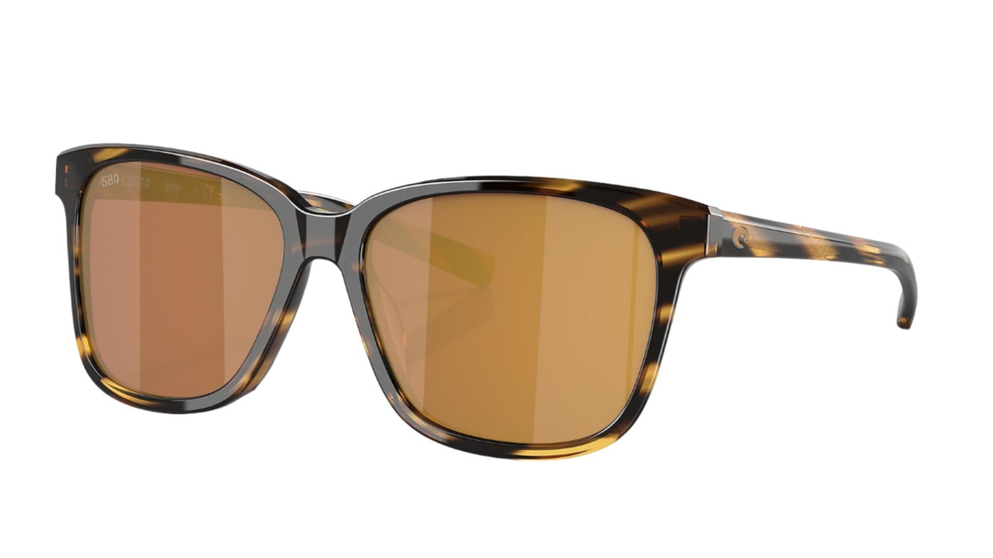 Costa May-Sunglasses-Tortoise-Gold Mirror Polarized-Glass
