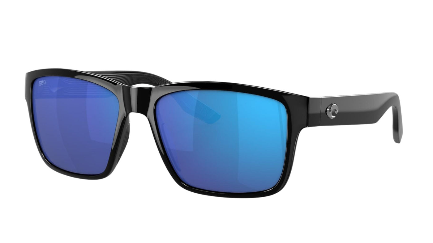 Costa Paunch-Sunglasses-Black-Blue Mirror Polarized-Glass