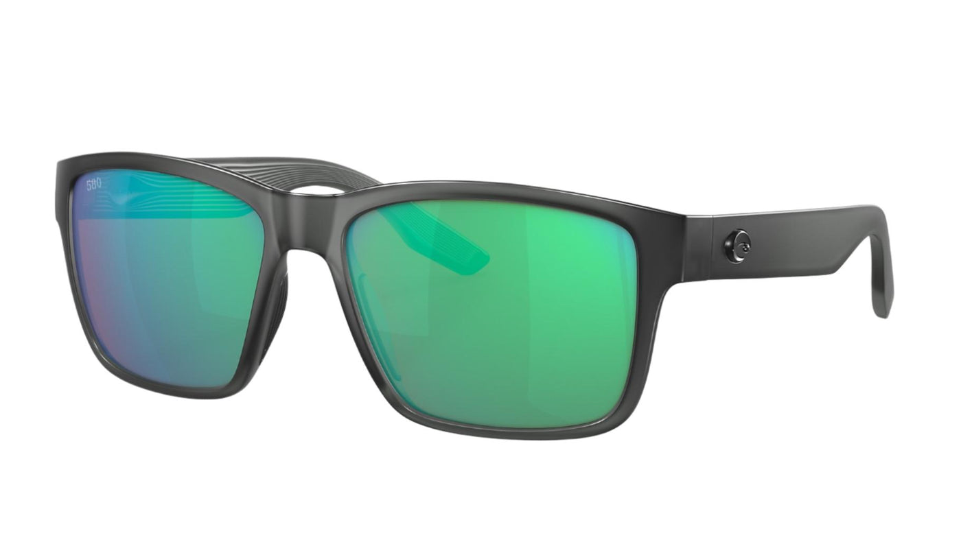 Costa Paunch-Sunglasses-Matte Smoke-Green Mirror Polarized-Glass