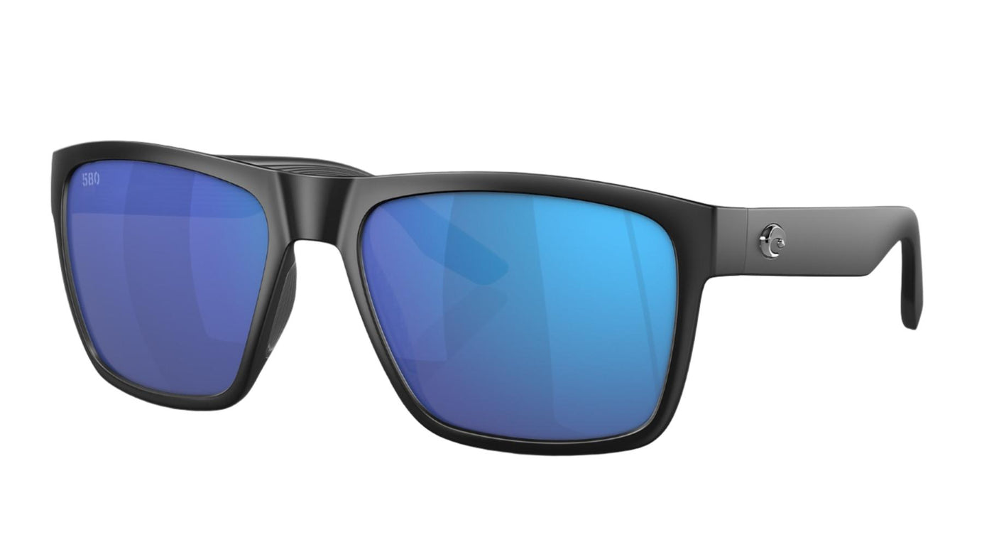 Costa Paunch XL-Sunglasses-Matte Black-Blue Mirror Polarized-Glass
