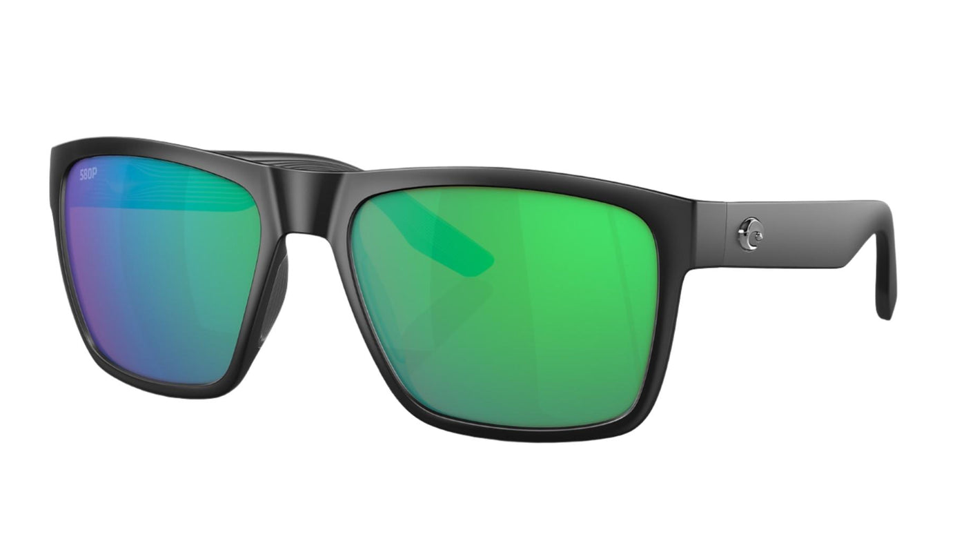 Costa Paunch XL-Sunglasses-Matte Black-Green Mirror Polarized-Polycarbonate