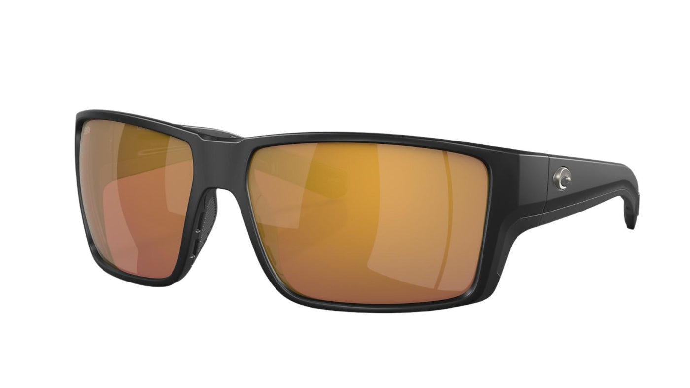 Costa Reefton PRO-Sunglasses-Matte Black-Gold Mirror Polarized-Glass