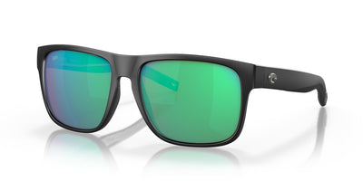 Costa Spearo-Sunglasses-Matte Black-Green Mirror Polarized-Glass