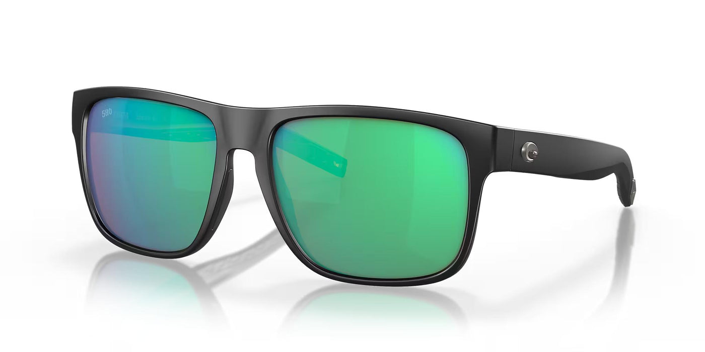Costa Spearo XL-Sunglasses-Matte Black-Green Mirror Polarized-Glass