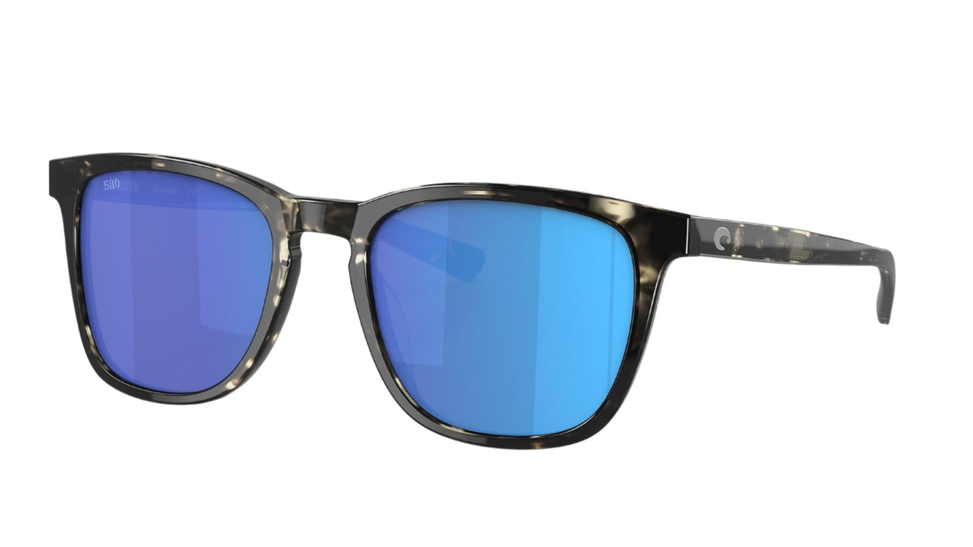 Costa Sullivan-Sunglasses-Shiny Black-Blue Mirror Polarized-580 Glass