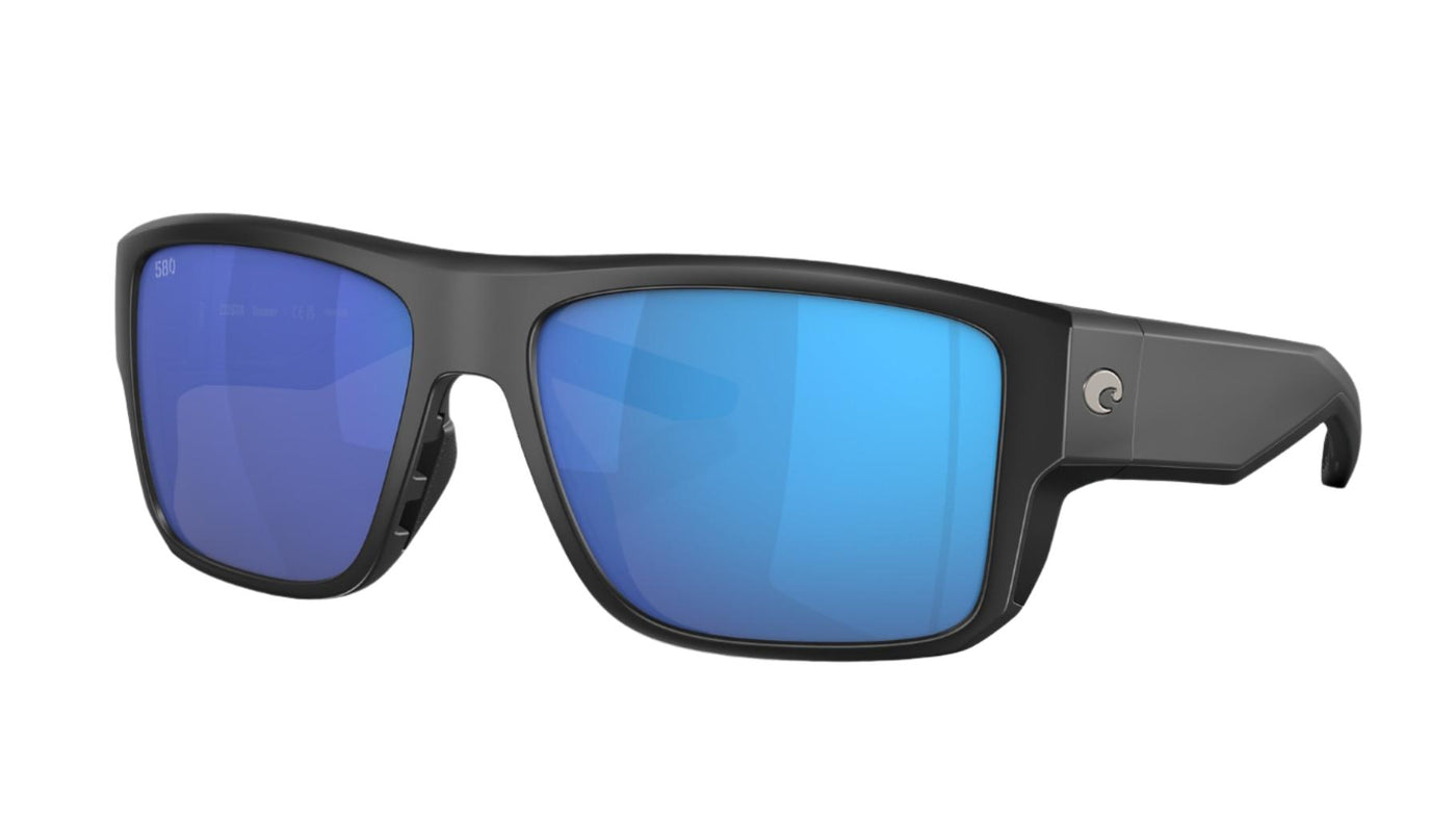 Costa Taxman-Sunglasses-Matte Black-Blue Mirror Polarized-Glass