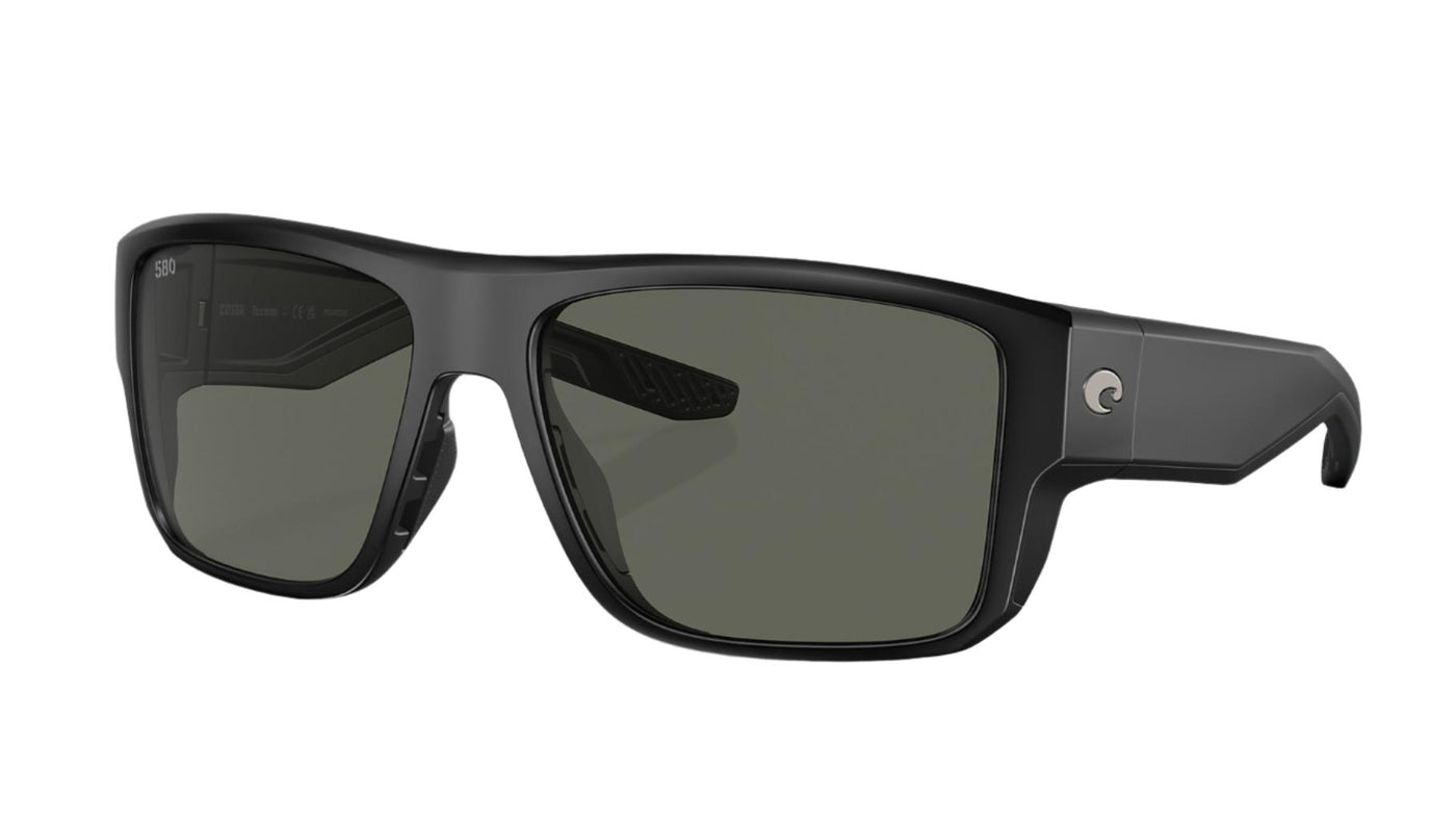Costa Taxman-Sunglasses-Matte Black-Gray Polarized-Glass