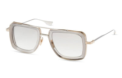 DITA DUBSIGNAL-Sunglasses-White Gold - Grey Crystal-Grey to Clear Gradient-