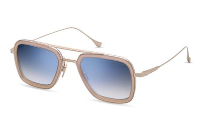 DITA FLIGHT.006-Sunglasses-White Gold - Dusty Pink-Dark Grey to Clear Gradient-