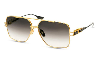 DITA GRAND-EMPERIK-Sunglasses-Yellow Gold - Matte Black-Dark Grey to Clear Gradient-