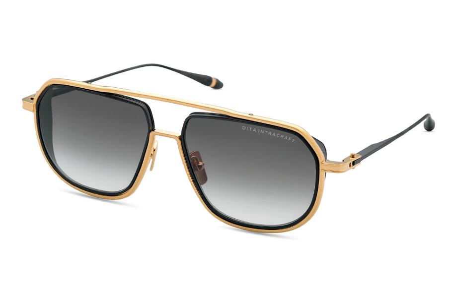 DITA INTRACRAFT-Sunglasses-Yellow Gold - Black Iron-Grey to Clear Gradient-