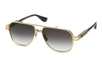 DITA KUDRU-Sunglasses-Yellow Gold - Antique Silver-Grey To Clear Gradient-