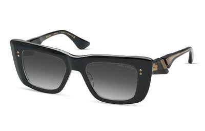 DITA MAHINE-Sunglasses-Black - Yellow Gold-Grey to Clear Gradient-