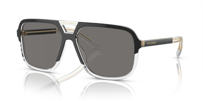 Dolce & Gabbana DG4354-Sunglasses-Black/Crystal-Dark Grey-