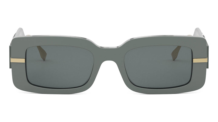 Fendi FE40133I 57E Rectangle Sunglasses - Brown/Silver/Brown Fendi FE40133I 57E Rectangle Sunglasses - Brown/Silver/Brown  main image 4
