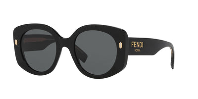 Fendi FE40137I-Sunglasses-Shiny Black-Smoke-