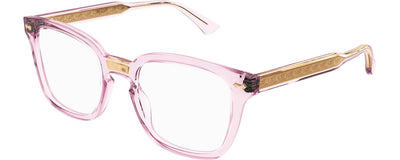 Gucci GG0184O-Eyeglasses-Translucent Pink-Clear-