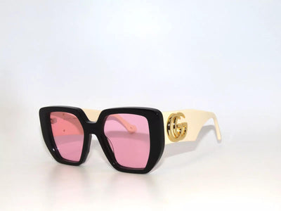 Gucci GG0956S-Sunglasses-Black and White-Pink-