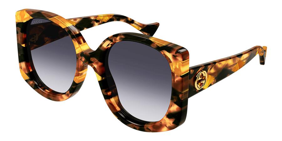 NEW Gucci GG1257S 004 Havana Gradient Blue Butterfly Oversized Women Sunglasses Gucci GG1257S 004 Sunglasses Women main image 2