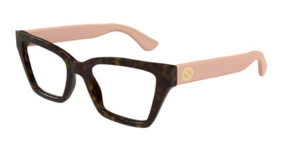 Gucci GG1715O-Eyeglasses-Havana/Pink-Demo Lenses-