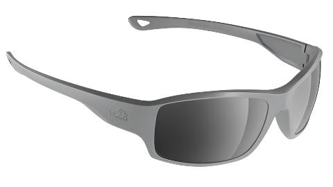 H2Optix Beachwalker-Sunglasses-Matte Grey-Grey Silver Flash Mirror Polarized-