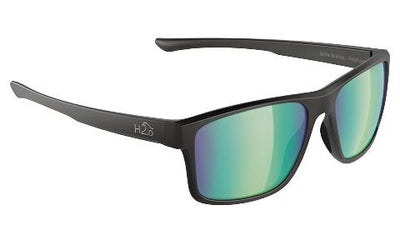 H2Optix Coronado-Sunglasses-Matte Black-Brown Green Flash Mirror Polarized-