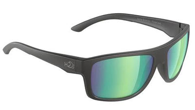 H2Optix Grayton-Sunglasses-Matte Black-Brown Green Flash Mirror Polarized-
