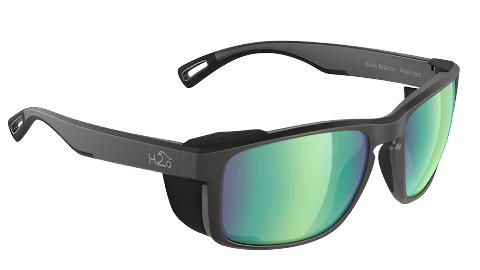 H2Optix Reef-Sunglasses-Matte Black-Brown Green Flash Mirror Polarized-