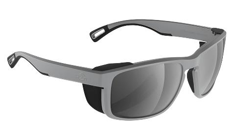 H2Optix Reef-Sunglasses-Matte Grey-Grey Silver Flash Mirror Polarized-