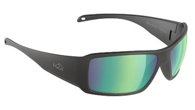 H2Optix Stream-Sunglasses-Matte Black-Brown Green Flash Mirror Polarized-